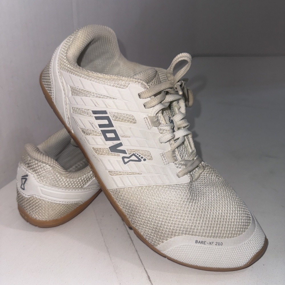 Inov-8 Bare-XF 210 V3 White Athletic Cross Training Shoes Women's Size 11.5